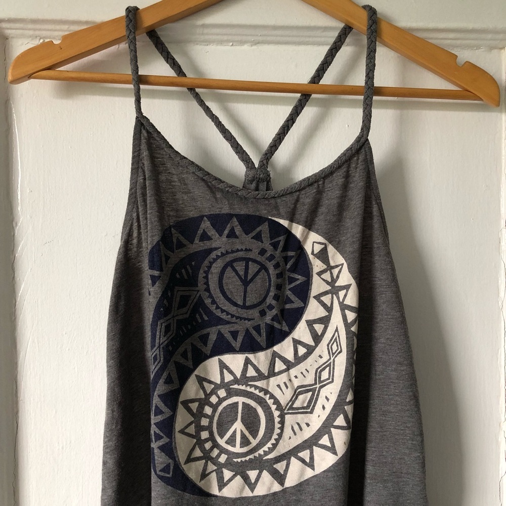 H&M yin yang braided tank